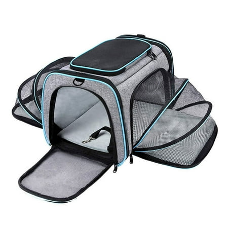 Pet Carriers Backpack Portable Breathable Foldable Shoulder Bag Cat Dog Carrier Bags Outgoing Travel Pets Handbag Transport Bag (Blue S)