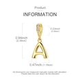 thumbnail image 6 of MULA Original S925 Sterling Silver Alphabet Letter A Charms Gold Plated Pave AAA CZ DIY Pendant fit Bracelets Gift for Women with Pouch, 6 of 12