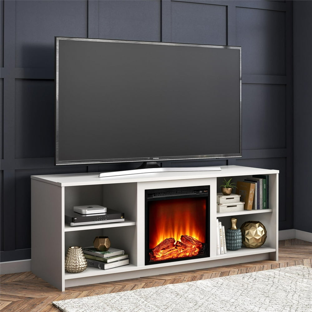 Mainstays Fireplace TV Stand for TVs up to 65", White