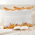 thumbnail image 3 of Fall Pumpkin Outdoor Waterproof Pillow Covers, Thanksgiving Maple Leaf Wood Grain Farmhouse Decorative Square Throw Pillowcase Sofa Cushion Sham for Patio/Couch/Chair, 16"x16" 2 Pack, 3 of 8