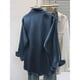 thumbnail image 5 of RKSTN Long Sleeve Shirts for Women Oversized Lapel Button Down Satin Silk Blouses Womens Casual Solid Plus Size Tunrndown Collar Loose Comfy Business Dressy Blouse Top Fall Spring Clothes, 5 of 6