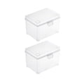 thumbnail image 2 of 2Pcs Small Items Organizer Transparent Storage Boxes with Lid Desktop Organizers, 2 of 9