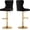 Black-gold, variant on Westice Velvet Swivel Bar Stools Set of 4 with Tufted Back & Gold Base, Beige