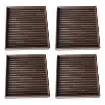 Rubber Caster Cups, Heavy Duty Non Slip Furniture Pads, Anti-Slip Gripper, Anti Skid Furniture Feet, Anti Slide Floor Protector for Bed Couch Stoppers, 4 Pack, Brown, 3x3"