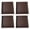 Brown, variant on PPKVUFD 3x3 Square Rubber Furniture Caster Cups, 4Pcs Anti-Sliding Furniture Pads Bed Stopper Floor Protectors with Grip - Protect Any Flooring