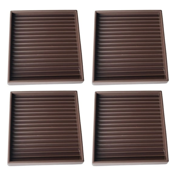 Coussins Antidérapants pour Meubles, Protecteurs en Caoutchouc Ronds et Carrés pour Planchers de Bois Franc, Tapis de Sol Anti-Rayures pour Chaises, Tables, Sofas Brun