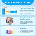 thumbnail image 3 of Juego de 4 cepillos de dientes para perros, cepillo de dientes de silicona de 360° para mascotas para la limpieza dental, cuidado dental, cepillo de dientes de dedo para cachorros, gatos y animales pe, 3 of 5