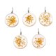 thumbnail image 2 of 5 piezas de de redondas colgante hecho a mano resina transparente flor seca colgantes dijes collares hallazgos de joyería fabricación d naranja Soledad Dije colgante artesanía bricolaje, 2 of 10