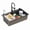 Black3, variant on Modern Black Workstation Sink, Nano Coating Stainless Steel Kitchen Sink with Quiet Drainage System