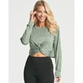thumbnail image 2 of Real Essentials 4 Pack: Women's Dry-Fit Long-Sleeve Twist Front T-Shirt - Athletic Workout Yoga Tops (Available in Plus Size), 2 of 6