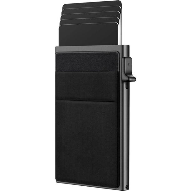 Titular de la tarjeta de crédito minimalista Protección de tarjetas emergente Cartera de metal delgado Negocio de gama alta anti magnético