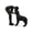 Black, variant on Dvumao Man and Dog Statue, Pet Memorial Sculpture for Pet Lovers, Resin Figurine Home Decor