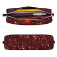 thumbnail image 2 of Pofeuu Red Glitter Texture Print Leather Pencil Case, Leather Pencil Pouch Large Capacity, Big Pencil Pouch with Zipper Vintage Pen Bag Fountain Pen Holder, 2 of 7