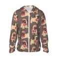 thumbnail image 1 of Fotbe Cut Pug Chaqueta con Protección Solar UPF 50+ para Hombre y Mujer, Camisa con Capucha y Bolsillos-X-Large, 1 of 7