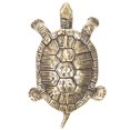 thumbnail image 1 of Brass Turtle Ornament, Retro Tortoise Home Office Decor, Creative Animal Sculpture for Restaurant Hotel Tearoom, Unique Handcrafted Design, 1 of 1