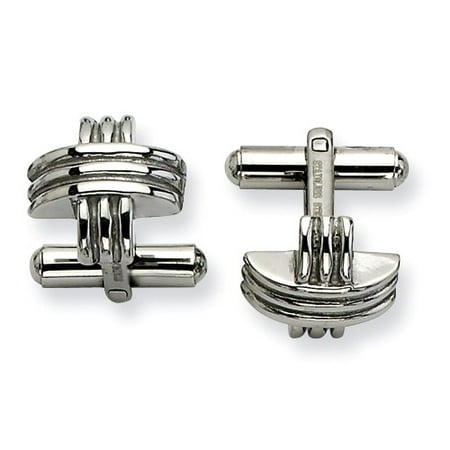 Stainless Steel Fancy X Cuff Links