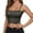 Green, variant on Women's Smocked Cami Top with Built-in Bra Ruffle Trim Adjustable Strap Casual Summer Crop Tank, 1 Piece, One Size