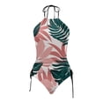 thumbnail image 5 of YDLCAFD Easter Women's Two Piece Tropical Floral Print Swimsuit Tankini Swimsuit Set 2, 5 of 5
