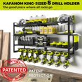 thumbnail image 2 of 8 Drill Wall Mount Power Tool Organizer, 4 Tier Heavy Duty Metal Storage Rack with Screwdriver Plier Hammer Holders, 2 of 4