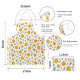 thumbnail image 7 of Yellow Lemon Fruit Slices White Pattern Apron-Garden Aprons for Women with Pockets-Cotton Linen Waterproof Kitchen Cooking Gardening Aprons Adjustable for Kitchen,Cooking,BBQ and Salon 33x27 Inch, 7 of 7