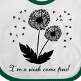 thumbnail image 4 of Inktastic I'm a Wish Come True Dandelion in Black Boys or Girls Baby Bib, 4 of 4