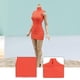 thumbnail image 5 of Vestido sin mangas a escala 1/6, vestido de verano en miniatura, estilo retro informal para mujer de 12 pulgadas Rojo anaranjado, 5 of 8