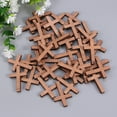 thumbnail image 5 of NUOLUX Wooden Cross Pendant Necklace Mini Jesus Charm Christian Clavicle Crucifix Jewelry Unfinished, 5 of 6