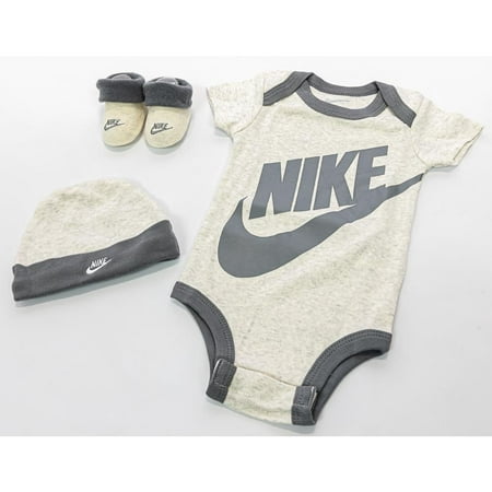 Nike Baby's Bodysuit, Hat and Booties 3 Piece Set