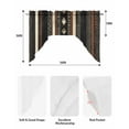 thumbnail image 6 of Black Beige Boho Kitchen Curtains Swag Valance for Windows/Bathroom/Cafe, Vintage Abstract Geometric Ethnic Rod Pocket Drape Panel Swag Curtain Valance for Bedroom/Living Room 55''x36'', 6 of 6
