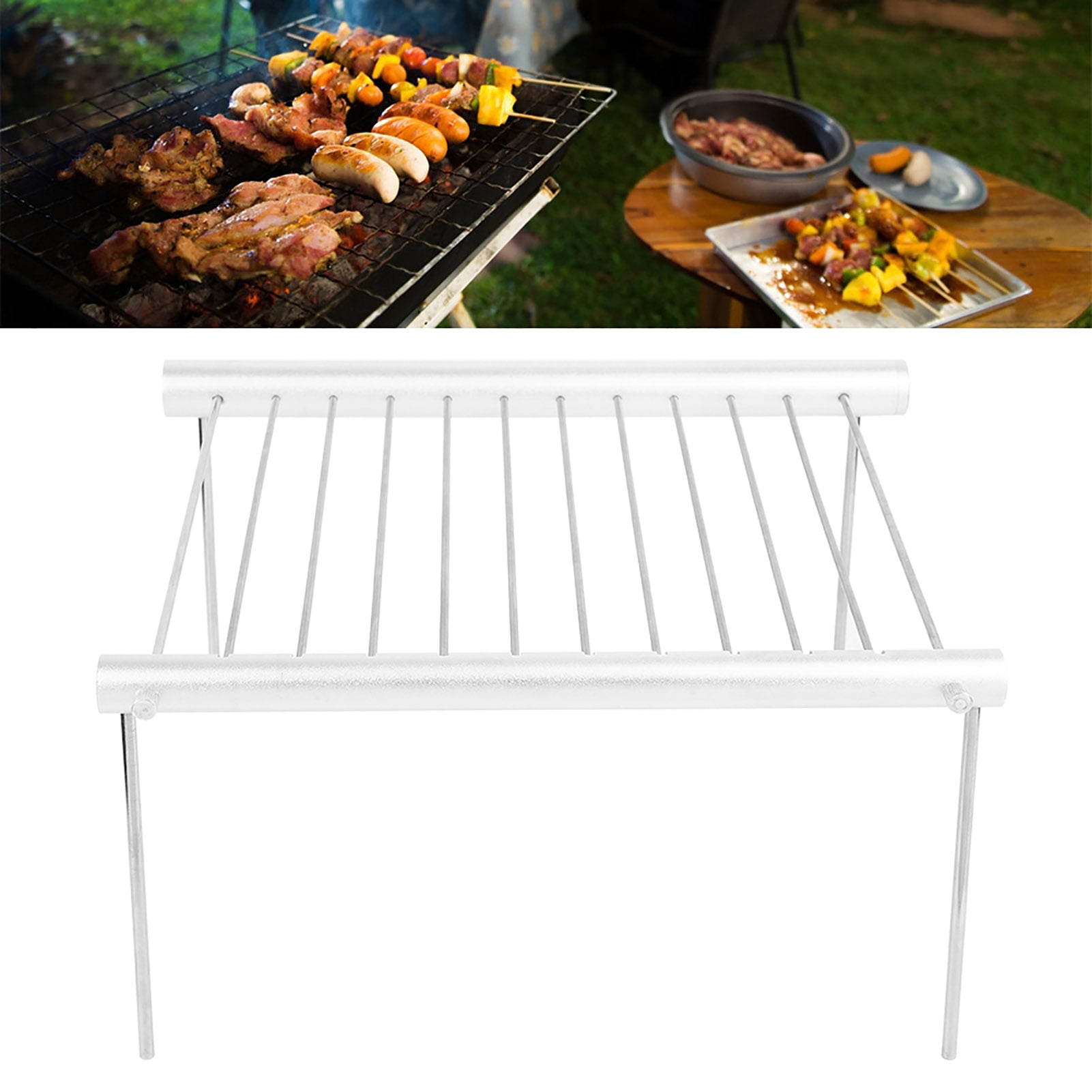 Nikou BBQ Grill - Portable Stainless Steel non-rusty Charcoal Barbeque Grill Portable Folding Grill for Outdoor Camping Cooking Picnics