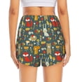 thumbnail image 2 of Lsque Cute Animal Forest Printed Women's Running Shorts with Liner Pockets,Elastic Quick Dry Workout Athletic Gym Yoga Shorts,Womens High Waist Shorts-XX-Large, 2 of 9