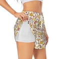 thumbnail image 2 of Disketp Coffee Donuts Print Women's Shorts Workout Shorts for Athletic Gym Running Shorts with Phone Pockets XX-Large, 2 of 8
