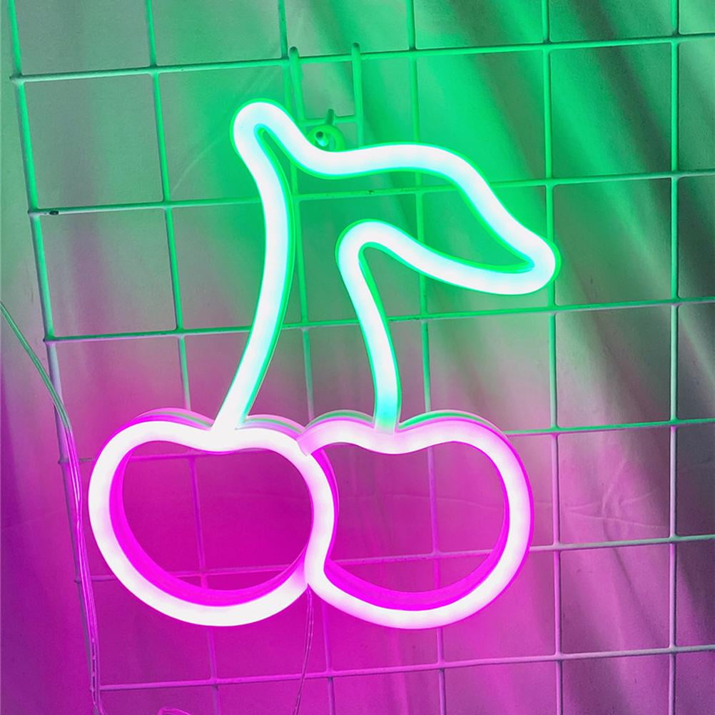 Cherry Neon Signs Led Neon Signs Light Wall Decor Aesthetic Led Light Fruit Night Light for