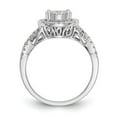 thumbnail image 2 of 14K White Gold Ring Band Engagement Diamond Round Complete Cluster, Size 9, 2 of 7