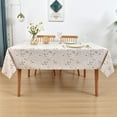 thumbnail image 3 of Vinyl Oilcloth Tablecloth Rectangle Spillproof Wipeable Stainproof PVC Plastic Waterproof Tablecloths for Birthday,Christmas,Banquet Kitchen Dining Tablecloth - 54 x 84 Inch, 3 of 6