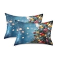 thumbnail image 3 of Ryvnso Satin Pillowcase Christmas Tree Balls Pillow Cases Standard Size 26x20in, 3 of 6