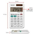 thumbnail image 5 of Sharp EL-244WB 8-Digit Pocket Calculator, White, 5 of 5