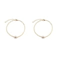 thumbnail image 2 of Sonducket Tobilleras con estilo Universal de aleación de oro perlas falsas Simple estética moda pie adornos de tobillo para oro Type2 NO2, 2 of 6
