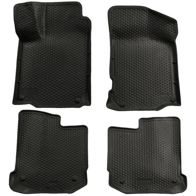 Husky Liner Floor Liner 89311 Classic Style; Molded Fit; Fluid Containment Ribs and Treads; Black; Rubber; 4 Piece