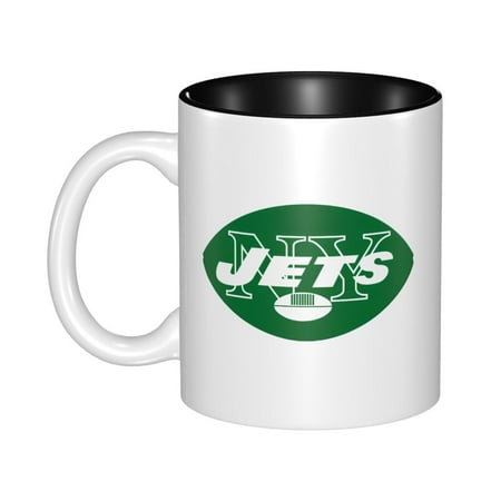 

New_York_Jets 11 Oz Originality Coffee Mugs Large Water Mugs With Handle Porcelain Coffee Cup Thank You Gifts For Mom Dad And Friends Black