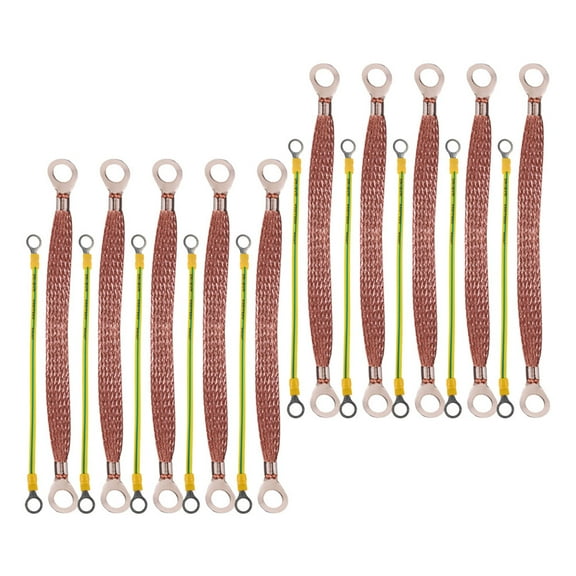 WASHWEPE 20Pcs Ground Cable Automotive Engine Grounding Straps For Preventing Electrical Shorts 9.8X0.51X0.08in