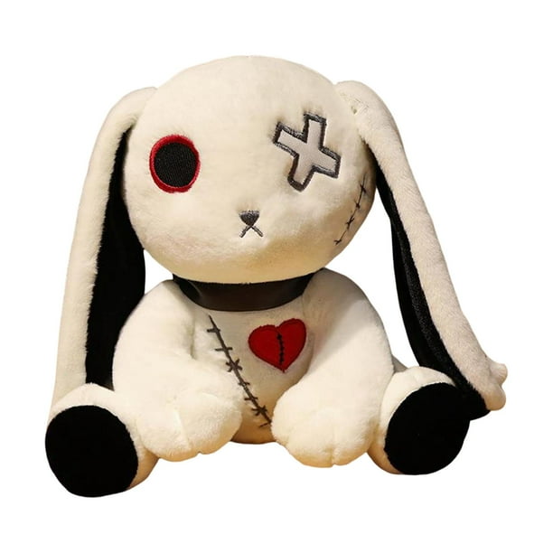 Gothic Bunny Stuffed Animal Toy Throw Pillow Doll Cute Stuffed Plush Doll Toy Adorable Crazy Rabbit Plush Standing Toy for Valentine Easter 25cm White Walmart