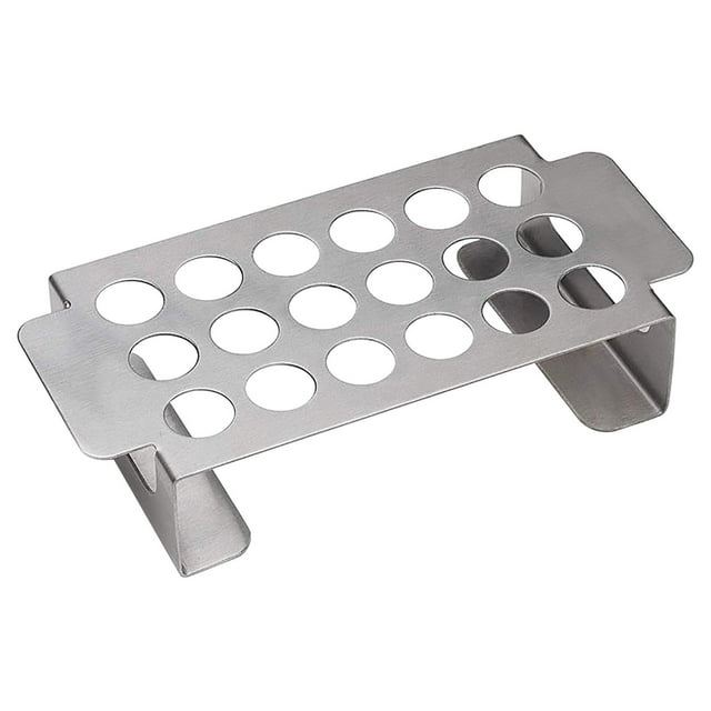 CEHVOM Grille Multifonctionnelle Gril de Poulet Gril Gril en Acier Inoxydable, Support de Barbecue au Poivre en Acier Inoxydable, 18 Trous Barbecue Outil Rack Dégagement