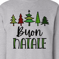 thumbnail image 3 of Inktastic Buon Natale Festive Christmas Trees Adult Sweatshirt, 3 of 4