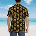 thumbnail image 3 of Lsque Maple Leaves With Leopard pattern Hawaiian Shirt for Men, Unisex Summer Beach Casual Short Sleeve Button Down Shirts-X-Large, 3 of 9