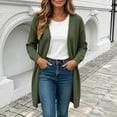 thumbnail image 5 of Binmer Women’s V Neck Open Front Long Knit Cardigan Long Sleeve Casual Mid Length Outerwear,Sizes S-2XL, 5 of 9