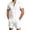 03-White32, variant on XIAONU Zip Front Short Sleeve Romper Jumpsuit For Men Stand Collar Relaxed Fit Casual Short Outfit