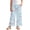 Bow Heart Blue, variant on Girls' Casual Pants Elastic Waist Ruffled Long Pants Wide Leg Trousers Printed Pants Baggy Trendy Streetwear for Tween 7-8 Y, Gothic Skull Raven Rose