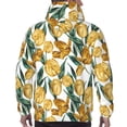 thumbnail image 7 of Pofeuu Yellow Tulips Print Mens Casual Hooded Collar Drawstring Hoodies Pullover Sweatshirts Casual Long Sleeve Shirts-XX-Large, 7 of 7