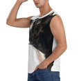 thumbnail image 3 of Fotbe Black And White Boston Terrier Men's Camiseta sin Mangas Estampada para Hombres, Playera Casual para Gimnasio, Entrenamiento, Playa-XX-Large, 3 of 7